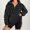 Black, variant on Womens Half Zip Fuzzy Fleece Sherpa Pullover Long Sleeve Oversized Sweatshirt Quarter Zip Crew Neck Sweatshirts Tops Teen Girls Fall Witer Clothes