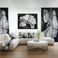 thumbnail image 3 of Designart - Bunch of Roses Black and White - Floral Art Framed Canvas Print, 3 of 4
