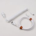 thumbnail image 1 of Usb c Coiled Gx16 aviator Cable Keyboard Cable Type c to Usb c Long Coiled Cable for Mechanical Keyboard coiled 18cm 2CL11, 1 of 1