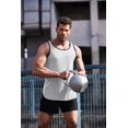 thumbnail image 5 of Camisa blanca sin mangas COOFANDY, corte holgado, 5 of 5