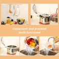 thumbnail image 5 of 2 Pieces Pot Strainer Stainless Steel Moon Pot Strainer Colander Pasta Drainer With Handle Pasta Strainer Pan Pot Strainer With Recessed Hand Grips Su, 5 of 5