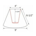 thumbnail image 6 of Aspen Creative Corporation 9'' Cotton Empire Lamp Shade, 6 of 6