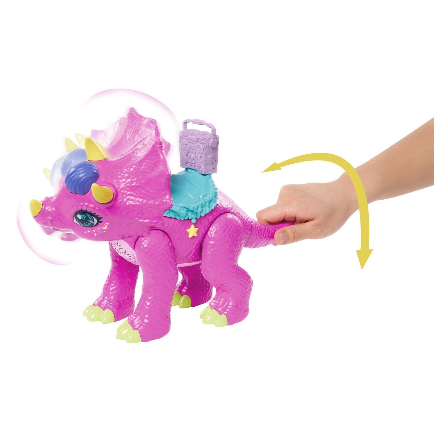 Cave Club-Coffret avec Poupée Tella-Figurine de Partyceratops et Sons