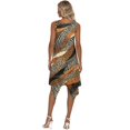 thumbnail image 3 of HELLHERO Animal Patchwork Print Beach Long Dresses, Side Pockets Sleeveless Sundress Pleated Asymmetric Summer Sleeveless Dress, 3 of 8