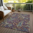 thumbnail image 6 of Addison Rugs Chantille Indoor/Outdoor Transitional Paisley Purple Washable Rectangle Rug, 10' x 14', 6 of 6