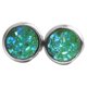thumbnail image 4 of Pendientes redondos Minnieouse 1 par de 6mm acero inoxidable con diamantes de imitación Verde 5Conjunto, 4 of 6