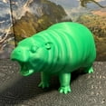 thumbnail image 4 of sunsanly Moo Deng Hippo Figure Small Hippo Resin Figurine Tabletop Hippopotamus Sculpture Home Furnishing Decoration for Bookshelf Bedroom, 4 of 8