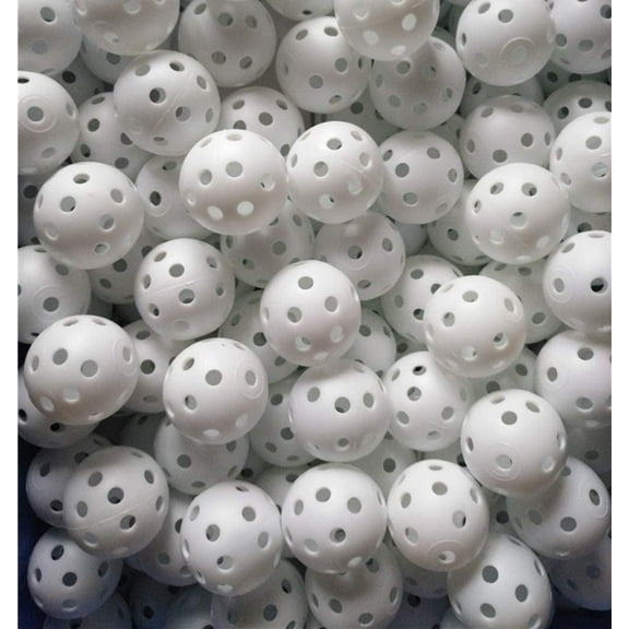 DaXi 12Pcs 4 Color Plastic Golf Training Balls – Airflow Hollow Golf Balls for Driving Range, 42.6mm Limited Flight Hollow Training Golf Balls, Swing Practice, Home Use