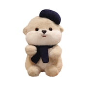 13.8inch Beaver Stuffed Animals, Stuffed Beaver Plush Toys, Birthday Christmas Valentines Day Soft Toys Gifts for Boys Girls (White)