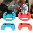 thumbnail image 3 of Handle Grip Steering Wheel Kit, PC Material Durable Handle Accessories Ergonomic  for Game Controller Red-Blue,Black-Black, 3 of 8