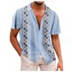 thumbnail image 1 of Short Sleeve Button Shirt Men'S Casual Short Sleeve Shirt Loose Shirt With Pocket 2XL, 1 of 4