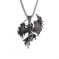 thumbnail image 4 of Collar con colgante de Ángel del diablo de doble alas de Metal para hombres y mujeres, amuleto de la suerte, joyería fresca, estilo mitológico Punk Retro, nuevo, 4 of 4