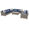 thumbnail image 1 of Coast 10 Piece Outdoor Wicker Patio Furniture Set in Navy, 1 of 2