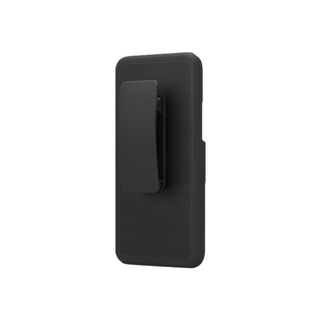 PureGear - Back cover for cell phone - rubber-coated plastic - black - for HTC One