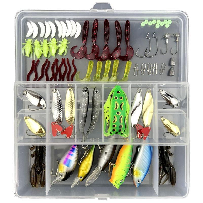 Soft Silicone Portable Lead Jig Head Fishing Lure Soft Bait Worm Barbed Hook 