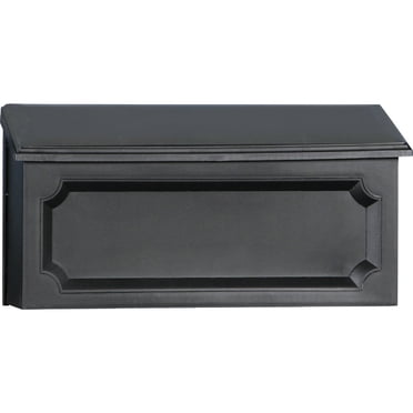Gibraltar Mailboxes Windsor Medium Capacity Rust-Proof Plastic Black, Wall-Mount Mailbox, WMH00B04