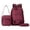 Red, variant on 3 Piece Backpack for And Students Large Capacity Shoulder Pack for School Travel And Everyday Use