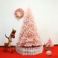 thumbnail image 1 of Gymax 6ft Pink Classic Pine Christmas Tree Artificial Hinged Tips (Pink), 1 of 10