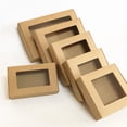 thumbnail image 5 of Caja de regalo de papel Kraft en blanco con ventana, 30 unidades, caja de jabón hecha a mano, caja de regalo para galletas, joyas, dulces, caja de regalo de boda, suministros para fiestas, 5 of 5