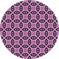 thumbnail image 1 of Ahgly Company Tapis Rond Lavable en Machine Intérieur Transitionnel Violet Violet, 4 Pieds Rond, 1 of 7