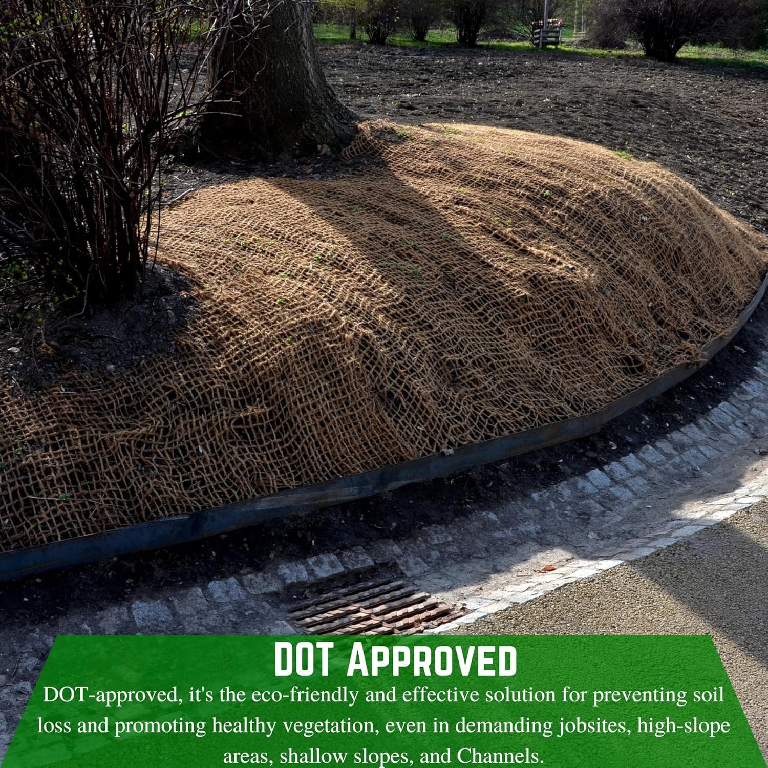 Farm Plastic Supply - 700 Gram Coir Erosion Control Matting - 100% Biodegradable