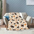 thumbnail image 6 of Thanksgiving Blanket Pumpkin and Turkey Flannel Blanket Soft Cozy Throw Blankets for Bed Sofa Couch Office Travel All Season 50"X40", 6 of 6