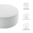 thumbnail image 5 of Callum Large 38" Round Woven Heathered Fabric Upholstered Ottoman, 5 of 7