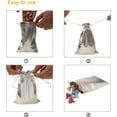 thumbnail image 4 of 100pcs 3.54"x4.72" Heavy Duty Gold Drawstring Acrylic Jewelry Bag Wedding Party Christmas Gift Candy Chocolate Bag (Silver), 4 of 5