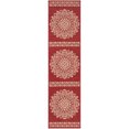 thumbnail image 6 of SAFAVIEH Outdoor LND183Q Linden Collection Red / Creme Rug, 6 of 10