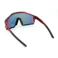 thumbnail image 4 of Manly Modern Camouflage Print Oversize Shield Wrap Plastic Sunglasses Red - Orange Mirror, 4 of 4