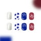 thumbnail image 5 of Prensa Corta Brillante Sobre Uñas | Día de la Independencia Corazón Rojo Punto Blanco Diseño de Purpurina | Líneas irregulares 24PCS | Uñas postizas acrílicas para mujer | Fácil aplicación | Kit de, 5 of 6