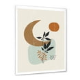 thumbnail image 2 of Designart 'Abstract Moon and Sun With Minimal Plants' Modern Framed Art Print, 2 of 4