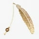 thumbnail image 1 of Marcador en forma de pluma de metal 11,4 * 2,3 cm, llave creativa de marcador retro dorado, 1 of 5