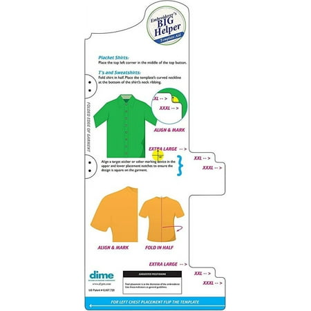 UPC: 0810065021618 | Embroiderer s BIG Helper for Left & Right Chest Embroidery on XL to XXXL Shirts