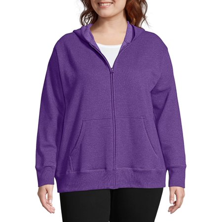 - Just My Size Women's Plus Size Fleece Zip Hood Jacket