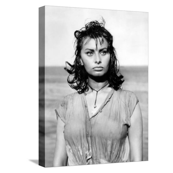 Art.com Boy on a Dolphin, Sophia Loren, 1957 Stretched Canvas Print Wall Art, 12" x 16"