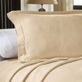 thumbnail image 4 of Geometric Fret Cotton Jacquard Matelasse Scalloped Bedspread Set , Twin, Ivory by Blue Nile Mills, 4 of 6