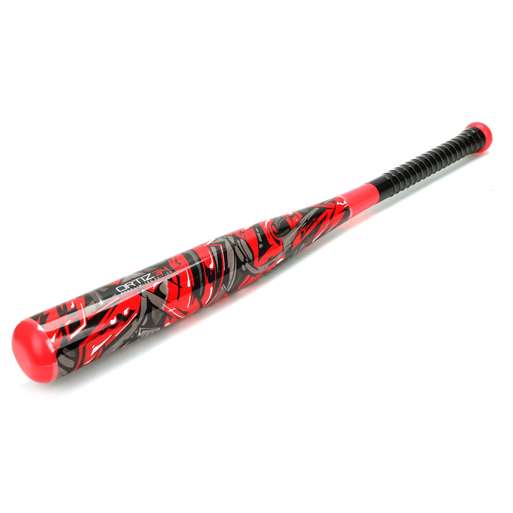 Ortiz34 Printed Plastic Bat and Ball Set (Red)