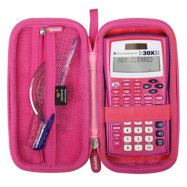 Funda para calculadora Aproca compatible con TI-30XIIS, color rosa