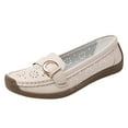 thumbnail image 2 of OWUUcdse Losfers for Women, Soft Sole Slip-on Lightweight Casual Flat Shoes Beige Size 7.5, 2 of 5