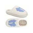 thumbnail image 4 of Women’s Fuzzy Bow Slippers Winter Warm Cozy Plush Indoor/Outdoor House Shoes, 4 of 8