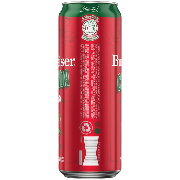 Budweiser Chelada Picante Beer 25oz Can 5% ABV for Breakroom