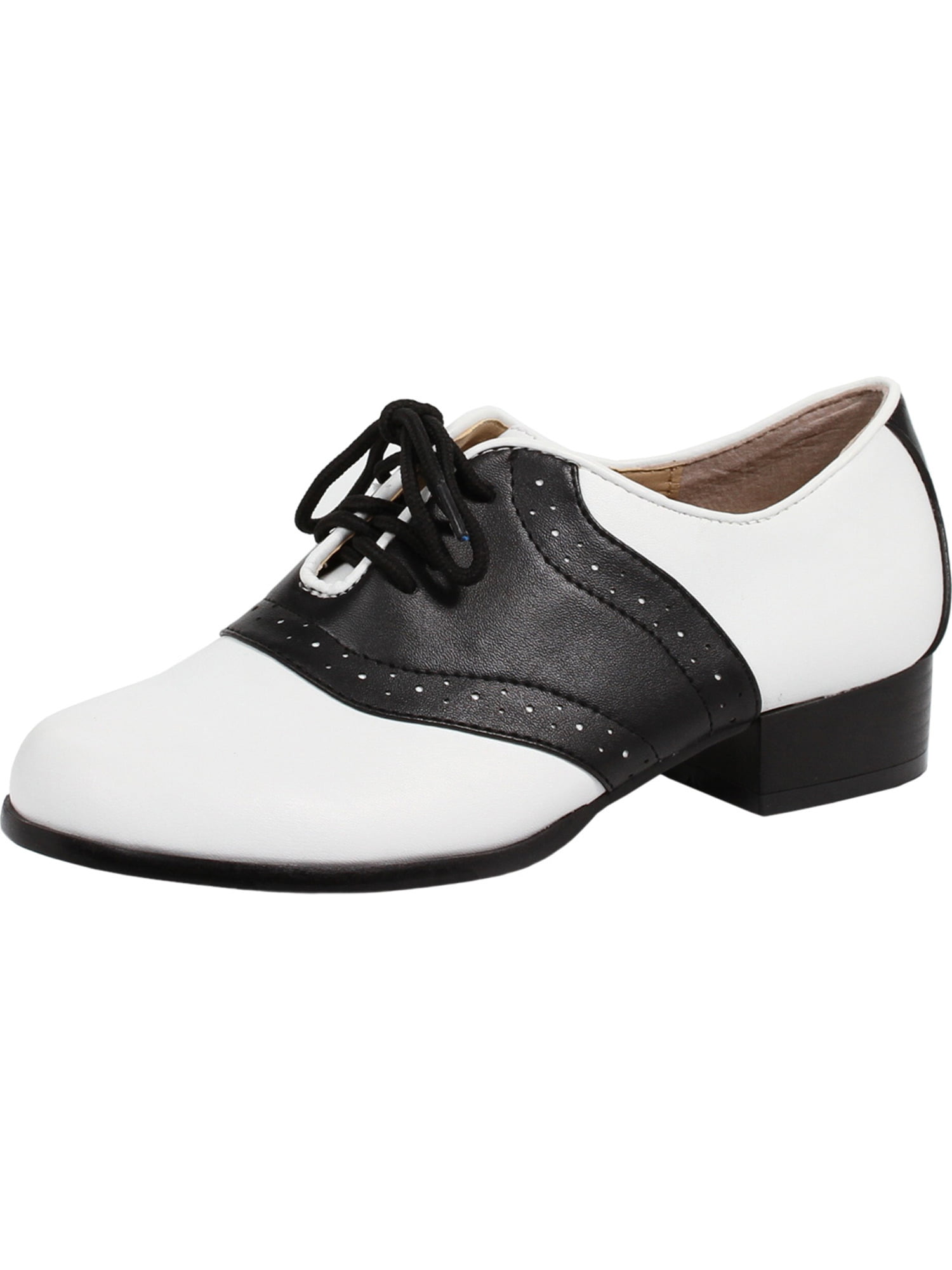 black and white saddle shoes