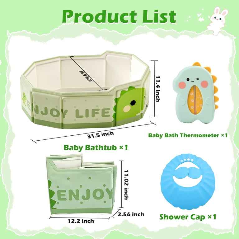 Collapsible Portable Baby Bathtub with Shower Cap photo 6