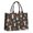 Colorful Mushroom Pattern, variant on Large Capacity Tote Bag,Red Mushroom Plant White Pattern Handbag Fashion Luxury Tote Bag,15.7"x13"x 5.1" Inches,Laptop Compatible