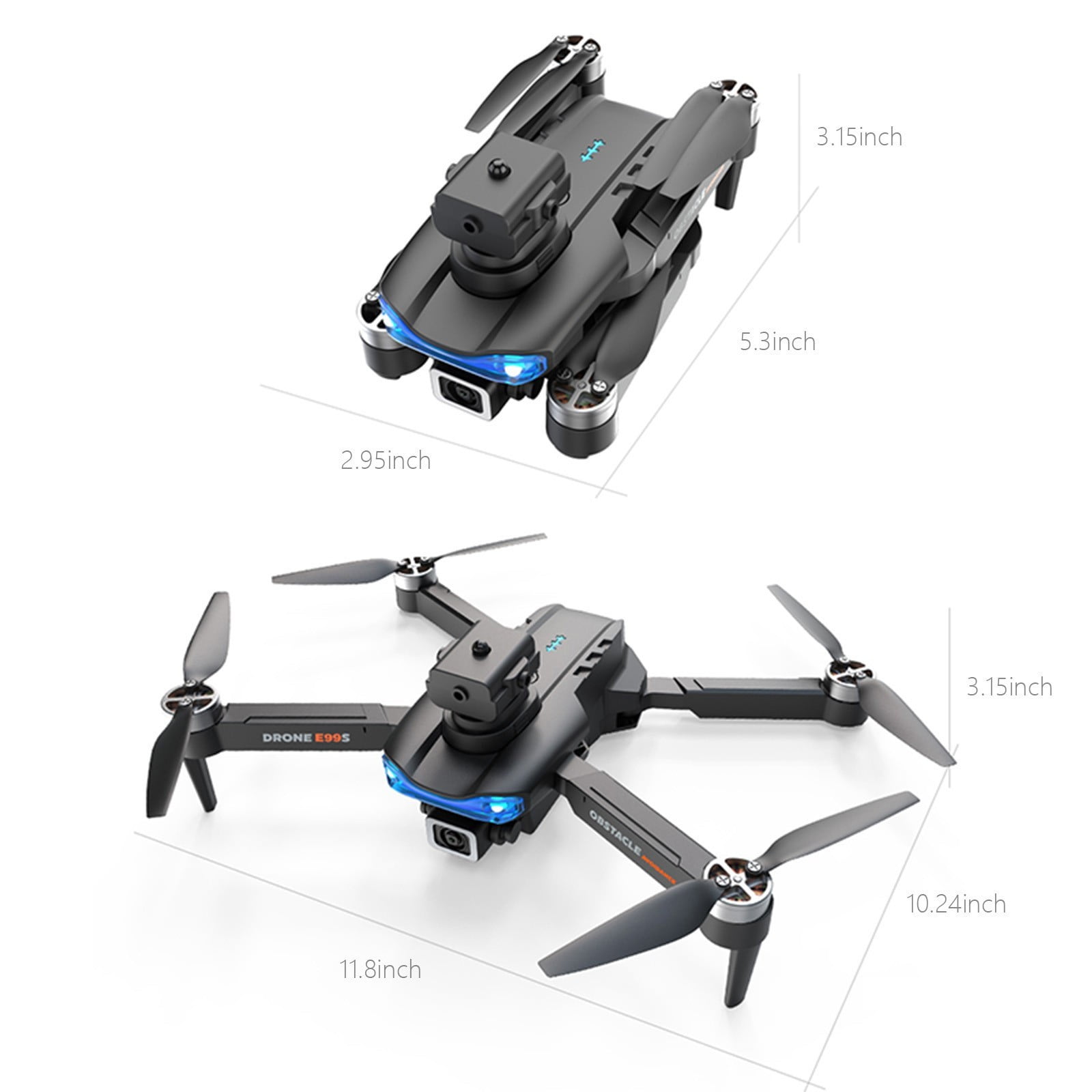 Drone with Camera, Quadcopter with Auto Return, One Click Takeoff And Landing, Folding Body, Remote Control Toys Gifts for Adults