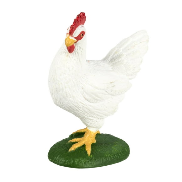 Safari Ltd. White Leghorn Chicken Figurine - Lifelike 2.25"" Model Figure - Educational Toy for Boys Girls and Kids Ages 3+