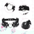 thumbnail image 3 of Collar de gargantilla de cuero para mujeres y niñas, collar de gargantilla de corazón gótico punk rock, collar de encaje, 3 of 5