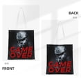 thumbnail image 3 of DouZhe Reusable Grocery Bags, Gamer Zone Game Over Lightweight Polyester Canvas Cloth Tote Bag for Travle Gym Shopping School, 15" x 16", 3 of 7