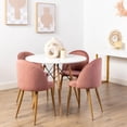 thumbnail image 3 of Aykah Modern Dining Table with Wooden Legs For 4 Chairs, 3 of 10